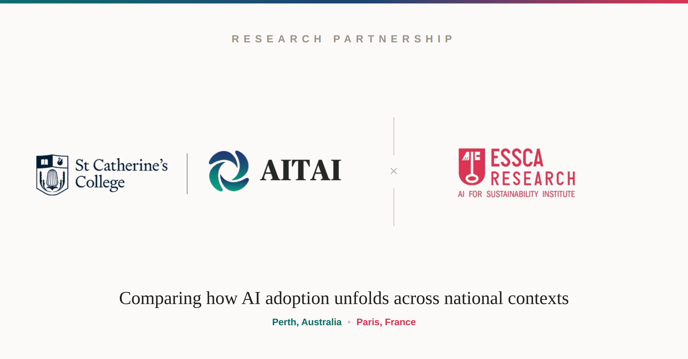 AITAI is pleased to announce a new research partnership with ESSCA's AI for Sustainability Institute, based in Paris, France.